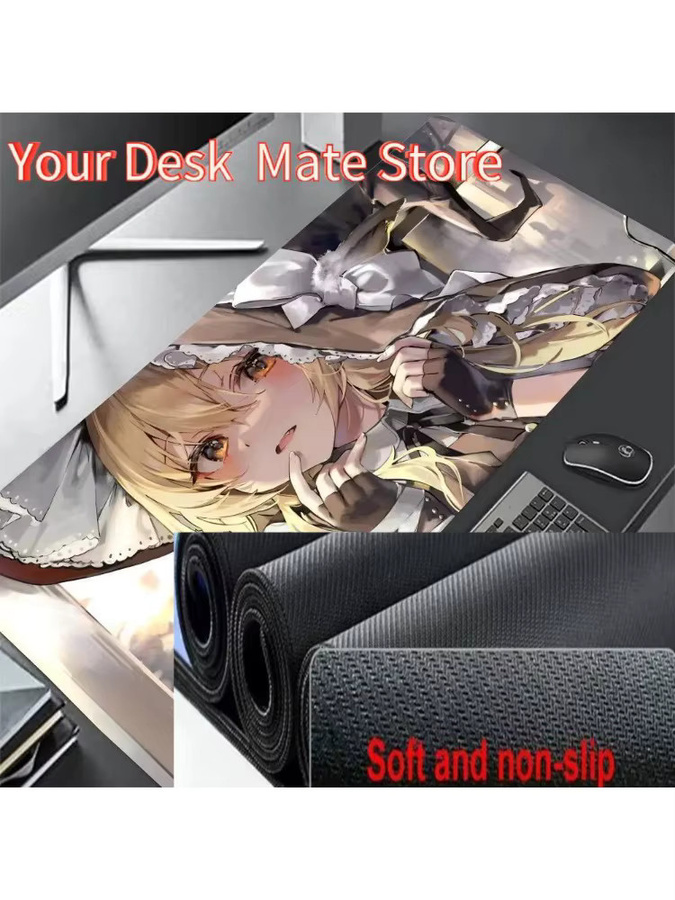 Potdemiel Anime Mauspad Touhou Projekt Kirisame Marisa Schreibtischmatte Gaming Zubehör Multicolour - Bild 4