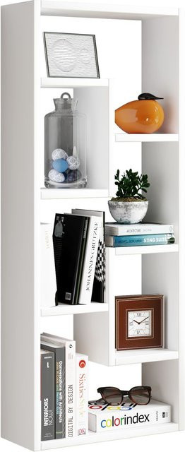 VCM Wandregal Vilota Weiss, H x B x T: 92 x 36 x 15 cm - Bild 1