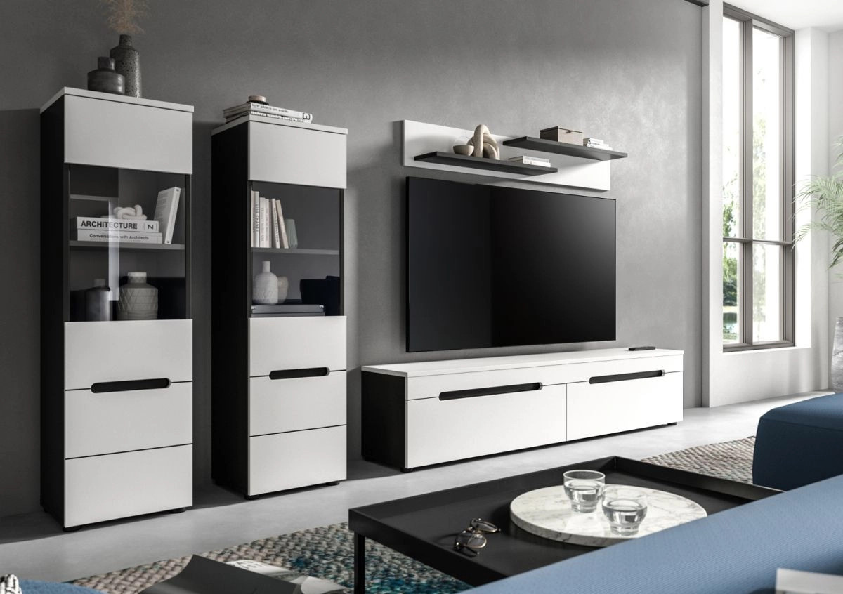 Wohnwand Cooper von Inn.Furn in Weiß und Grau mit Breite: 272 cm - Bild 2