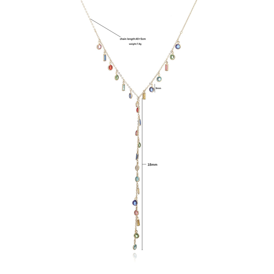 HECHENG Halskette, Bunte Glas, Kupfer, Damen - Bild 2