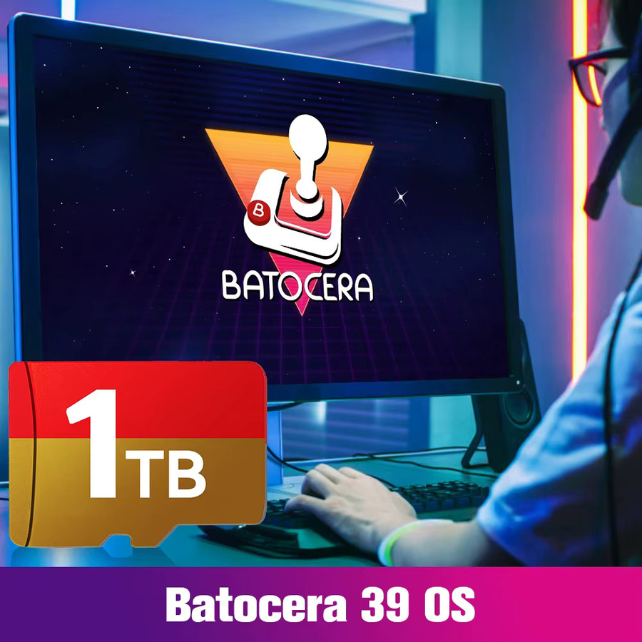 JMachen Speicherkarte mit Batocera OS für Steam Deck und PC, 512 GB oder 1 TB, vorinstalliert mit 61.000 Spielen für N64, PSP, PS3, PS2 und MAME, Farbe: Rot - Bild 3