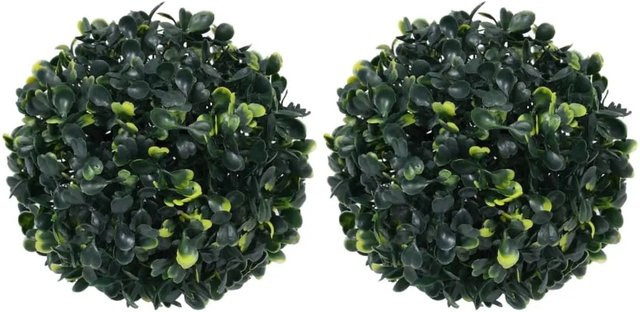 furnicato Künstliche Buchsbaumkugeln, 2 Stück, Grün, Durchmesser: 22 cm - Bild 1