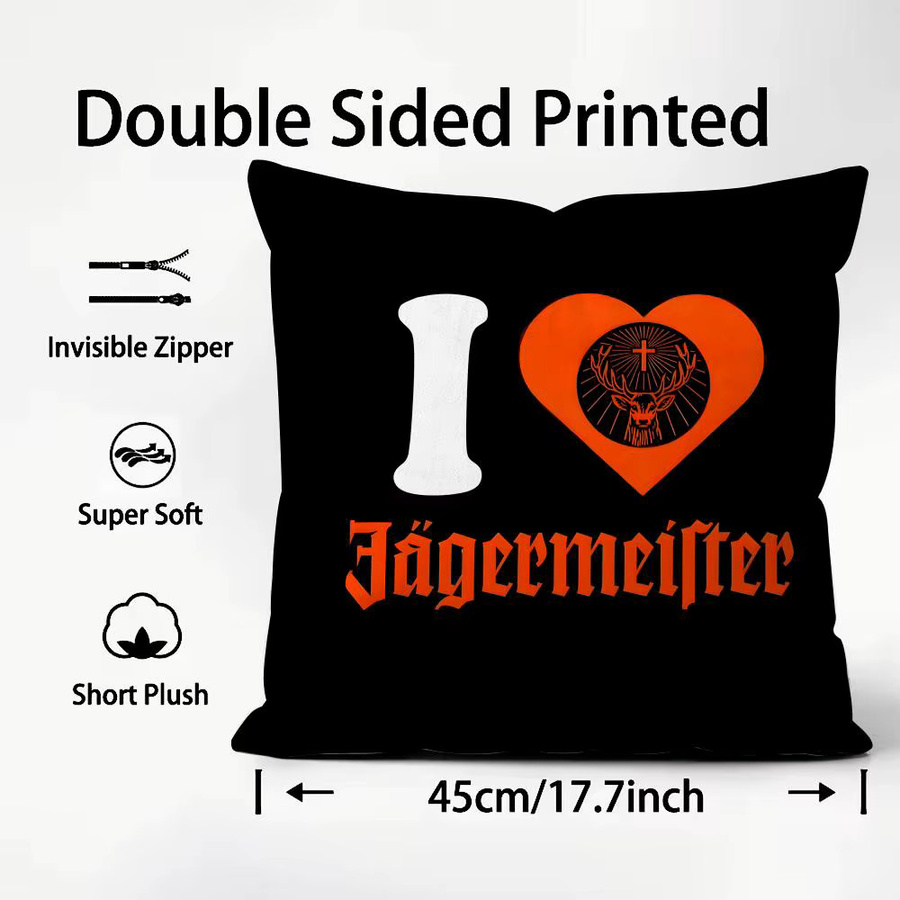 j-Jagermeister Kissenbezug Premium Comfort Reversible Pillow Cove in Schwarz, B/T/H: 30 x 30 x 30 cm - Bild 3