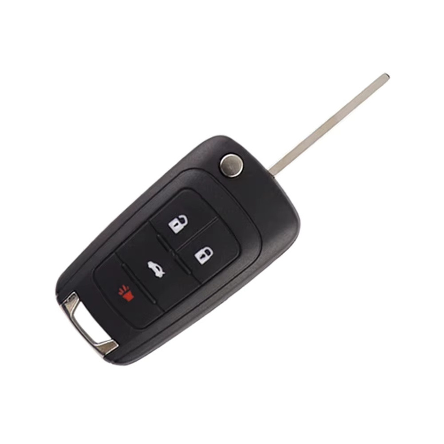YIQIXIN Auto Funkschlüssel mit ID46 Chip für Chevrolet Epica Cruze Lova Camaro Impala Segel Malibu Orlando Trax Funken Prisma Aveo Sonic, Farbe: Schwarz, 315/433 MHz - Bild 2