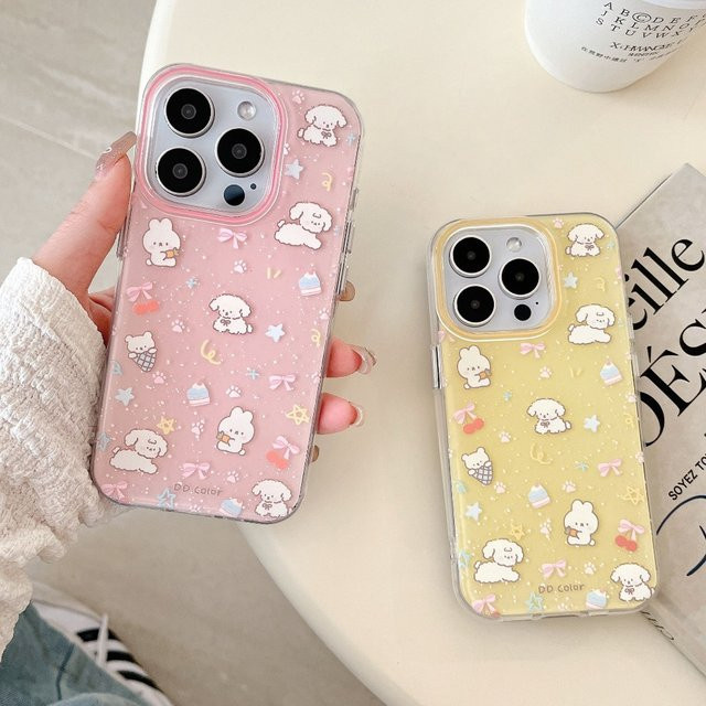 Ins-Style Handyhülle für Mädchen in Pink, kompatibel mit iPhone 17 Pro Max, iPhone 15, iPhone 14 und iPhone 13, Anti-Drop Softshell Schutzhülle - Bild 1