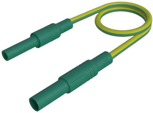 Hirschmann Test & Measurement MAL S GG-B 200/2,5 Sicherheits-Messleitung in Grün mit 4mm Sicherheits-Stecker und 4mm Sicherheits-Buchse - Bild 1