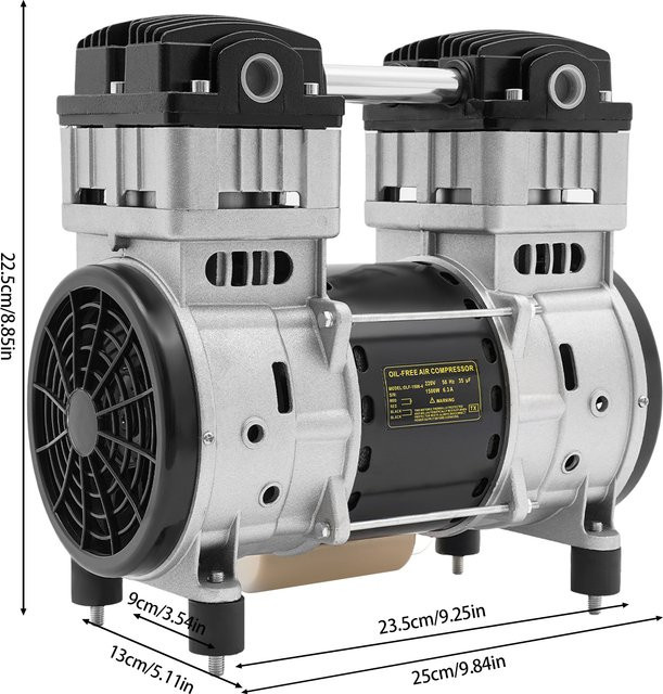 Bymaocar Luftkompressor-Pumpenkopf mit 1500 W geräuscharmem Kupfermotor und 1380 U/min - Bild 1
