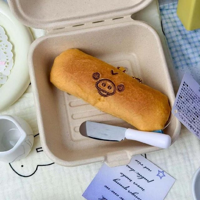 Sanx Kiiroitori Plüsch Schlüsselanhänger, Baguette Milchbrot, ab 18 Jahre - Bild 1