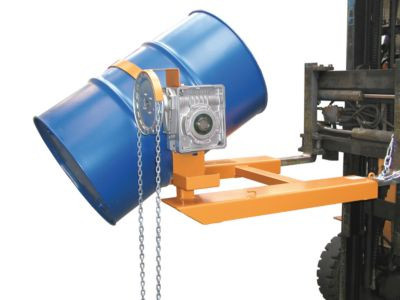 Fasskipper BAUER FD-K mit Kette aus Stahl in Orange, B: 110 cm, T: 124,5 cm, H: 61 cm - Bild 1