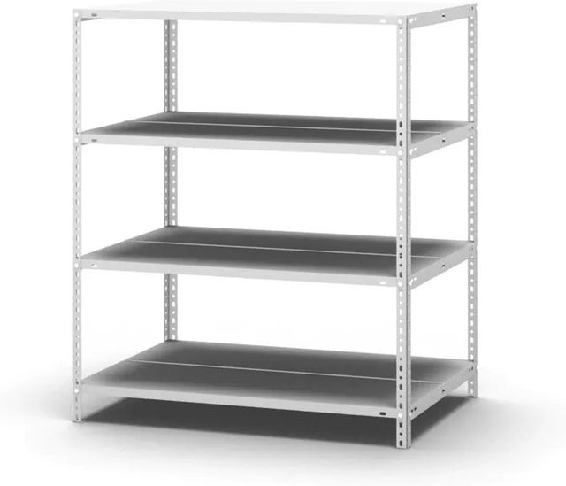 PROREGAL Aktenregal mit Schraubsystem in Lichtgrau, 4 Ebenen, H x B x T: 115 x 100 x 60 cm - Bild 1