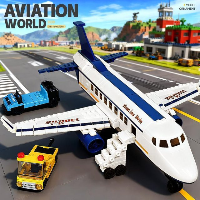 Linyi toy Flugzeug, Blöcke, ab 6 Jahren - Bild 1