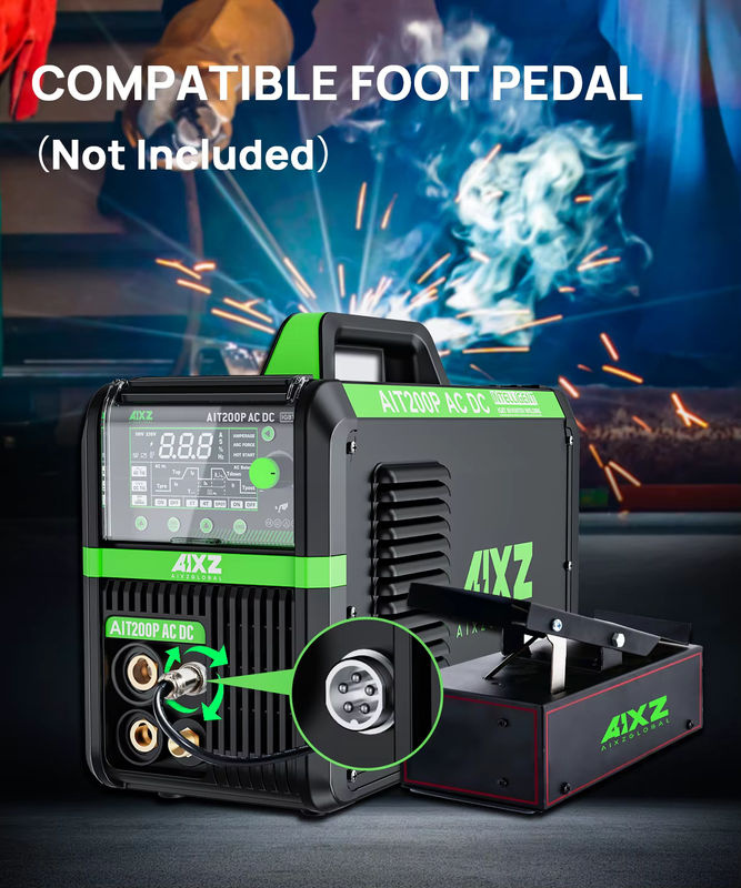 AIXZ HF TIG Schweißgerät AIT200P AC/DC 5 in 1 IGBT Inverter mit Puls-Funktion für Aluminium, Schwarz - Bild 5