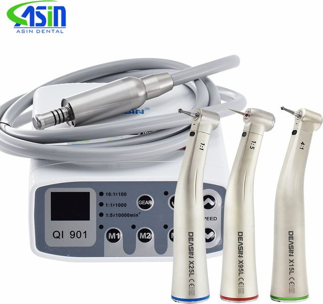 Deasin Dental Clinical LED Elektro-Mikromotor Zahnarzt Low Speed Handstück mit 1:1/1:5/4:1 Gegenwinkel - Bild 1