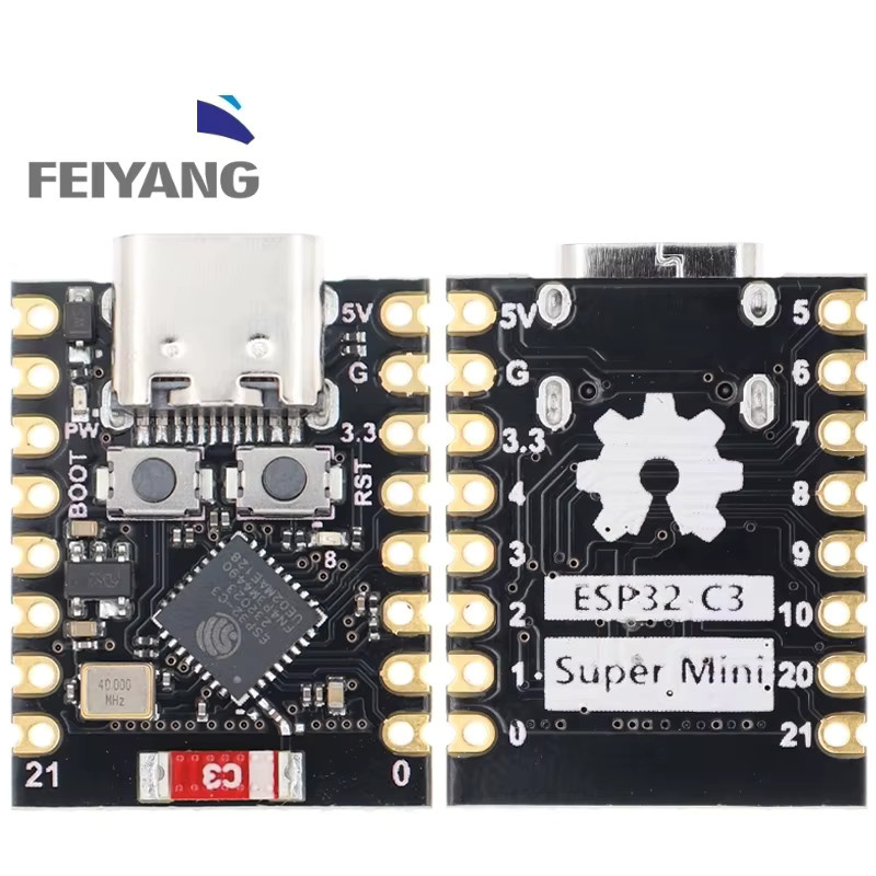 ESP32-C3 SuperMini Entwicklungsboard mit WiFi und Bluetooth in Schwarz - Bild 5