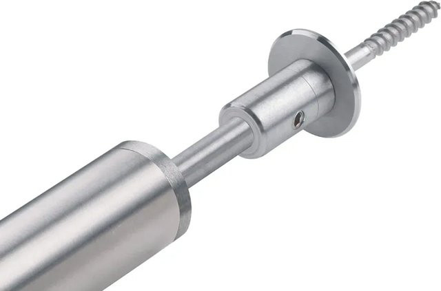 Rundstabauflage Dieda aus Edelstahl V2A in Silber, B/T/H: 50,0 x 20,0 x 20,0 cm - Bild 1