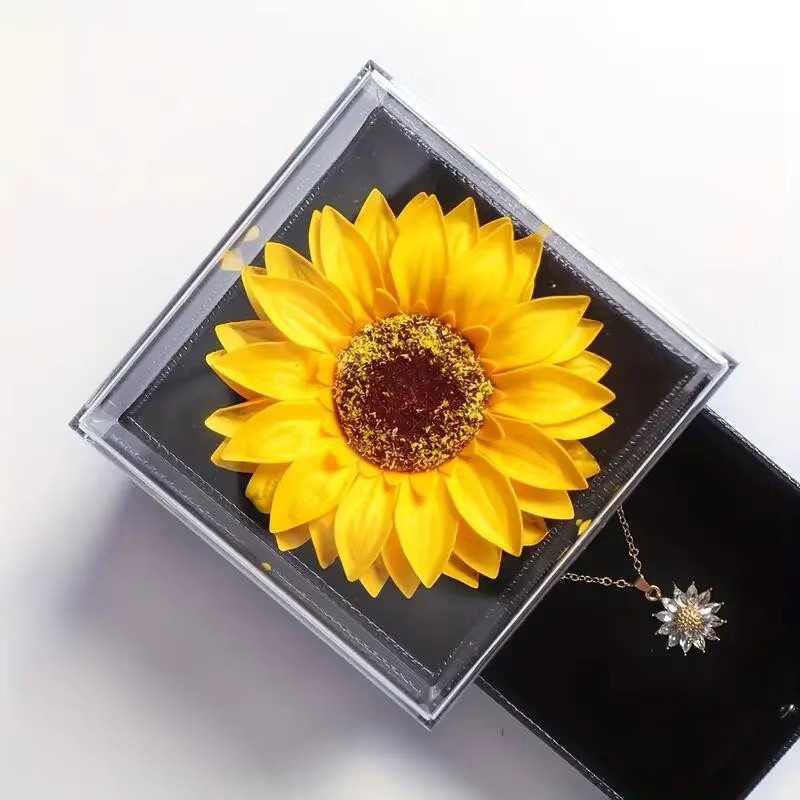 Sonnenblumen-Halskette, Gold - Bild 4