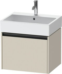 Duravit Waschtischunterschrank Ketho.2 in Tau Matt, wandhängend mit 1 Auszug, Breite: 58,4 cm, Tiefe: 46 cm - Bild 1