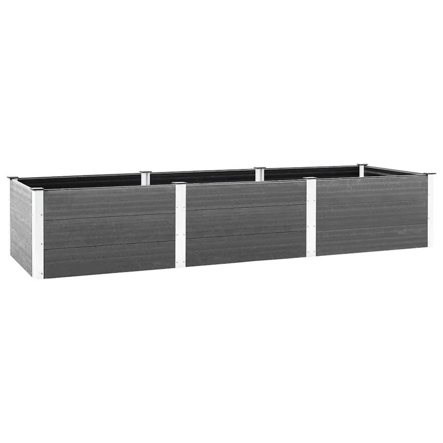 vidaXL Hochbeet aus WPC in Grau, B/T/H: 300 x 100 x 54 cm - Bild 2