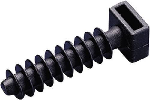 TRU Components Kabelhalter TC-CHR6203 mit Lamellenfuß in Schwarz, maximaler Bündeldurchmesser 10mm - Bild 1