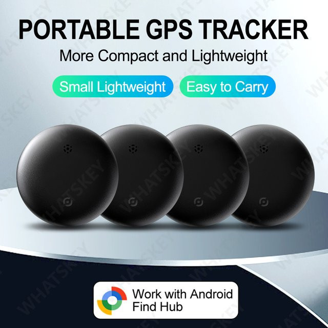 Smart-Tag Tracker für Android in Schwarz, kompatibel mit der Google Find My Device App zur GPS-Ortung für Schlüssel, Geldbörse und Auto, 1–4er-Pack - Bild 1
