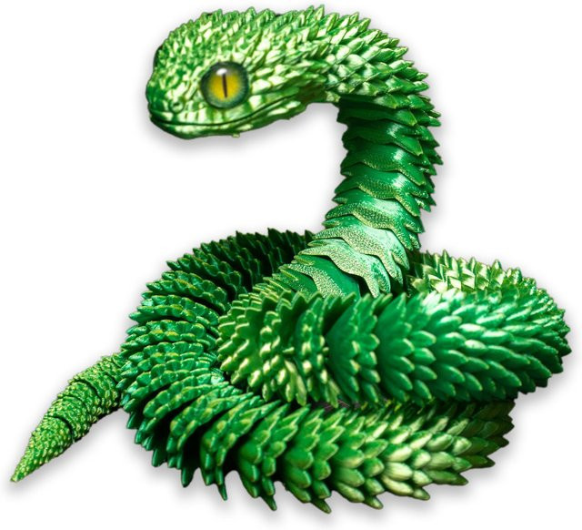 Yiran Furniture 3D-gedruckte Schlange Bewegliche Gelenk Simulationsschlange Figur 30cm - Bild 1