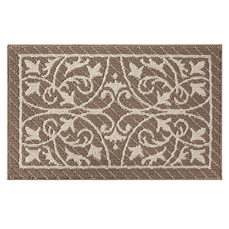 Lodestar Europäische Retro-Außenfußmatte in Grün mit floralem Design aus Polypropylen, rutschfest und strapazierfähig, B/T: 80 x 50 cm - Bild 3