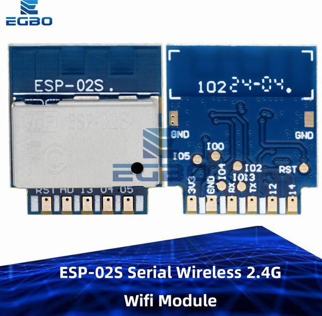 EGBO ESP-02S Serielles Drahtloses 2,4G Wifi Modul Transceiver für Smart Home und Industrie IoT, Blau - Bild 1