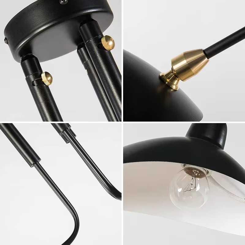 TAONUANSHU Mouille Nordic Spider Pendelleuchte in Schwarz für Wohnzimmer und Schlafzimmer - Bild 3