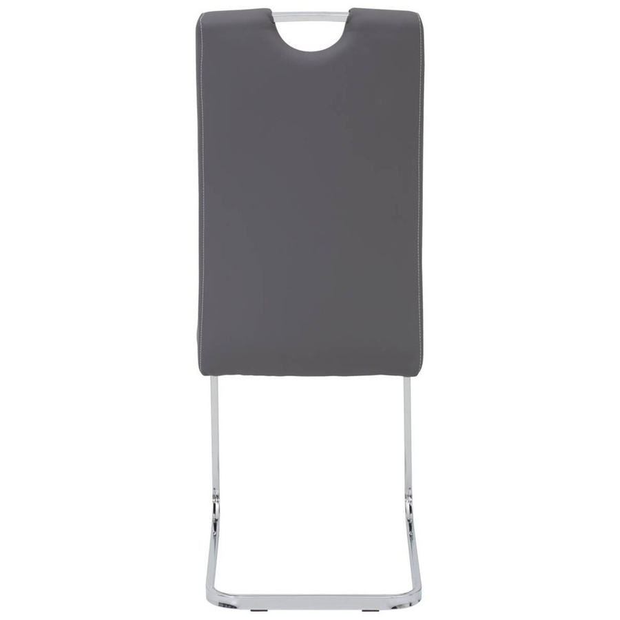 4er Set Schwingstühle Ruby von Hela in Grau aus Kunstleder, B/H/T: 44 x 103 x 60 cm - Bild 3