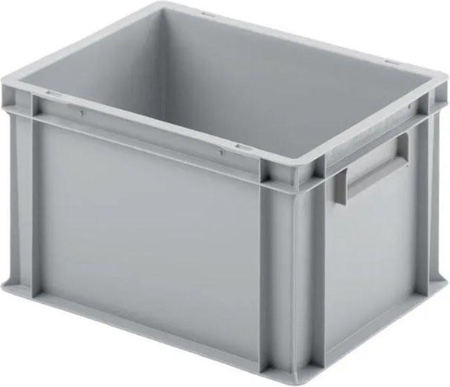PROREGAL Eurobehälter mit geschlossenem Griff, Grau, H x B x T: 23,5 x 30 x 40 cm - Bild 1