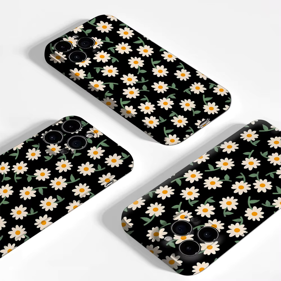 Potdemiel Noir Daisy Robuste Magnetische Handyhülle für iPhone 17 16 15 14 13 Pro Max Plus in Schwarz - Bild 4
