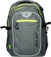 Wheel Bee Revolution Rucksack in Grau mit USB-C und 3,5 mm Klinkenanschluss - Bild 1