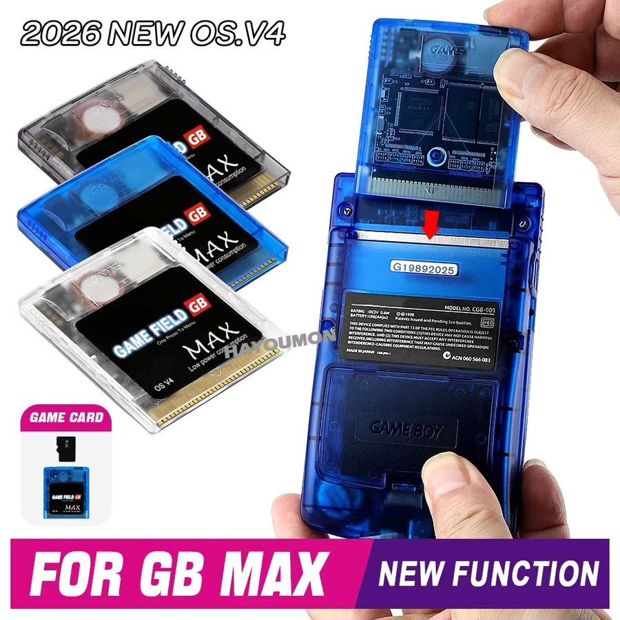 Hayoumon GB Max Game Field Energiesparende Spielkassette für GB/GBC Spielekonsolen in Schwarz - Bild 2