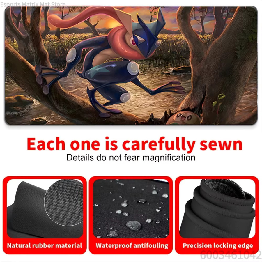 Potdemiel Pokemon Greninja Sunset Forest Scene Anime Gaming Mouse Pad, Große Schreibtischunterlage für PC und Laptop, Mehrfarbig - Bild 4