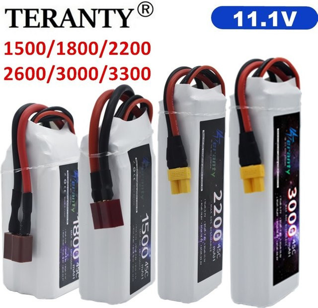 TERFPV LiPo Batterie 3S 11,1 V für RC Auto und FPV Racing Drone mit Deans T oder XT60 Stecker - Bild 1