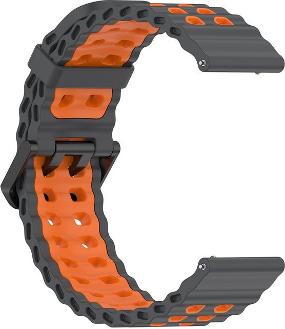 MY-CASE Uhrenarmband Silikon, Schwarz, Unisex, 22mm 24mm - Bild 1