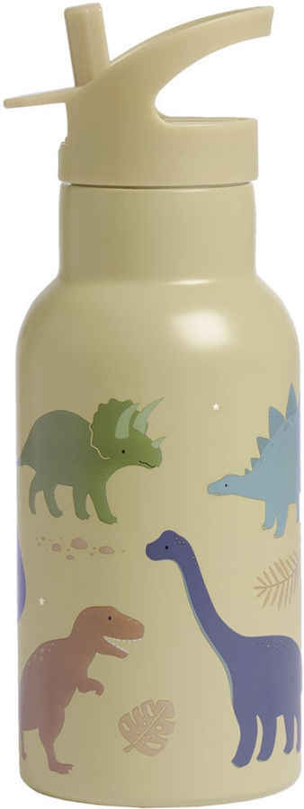 A Little Lovely Company Edelstahl Trinkflasche Dinosaurier, multicolour, 350ml - Bild 1