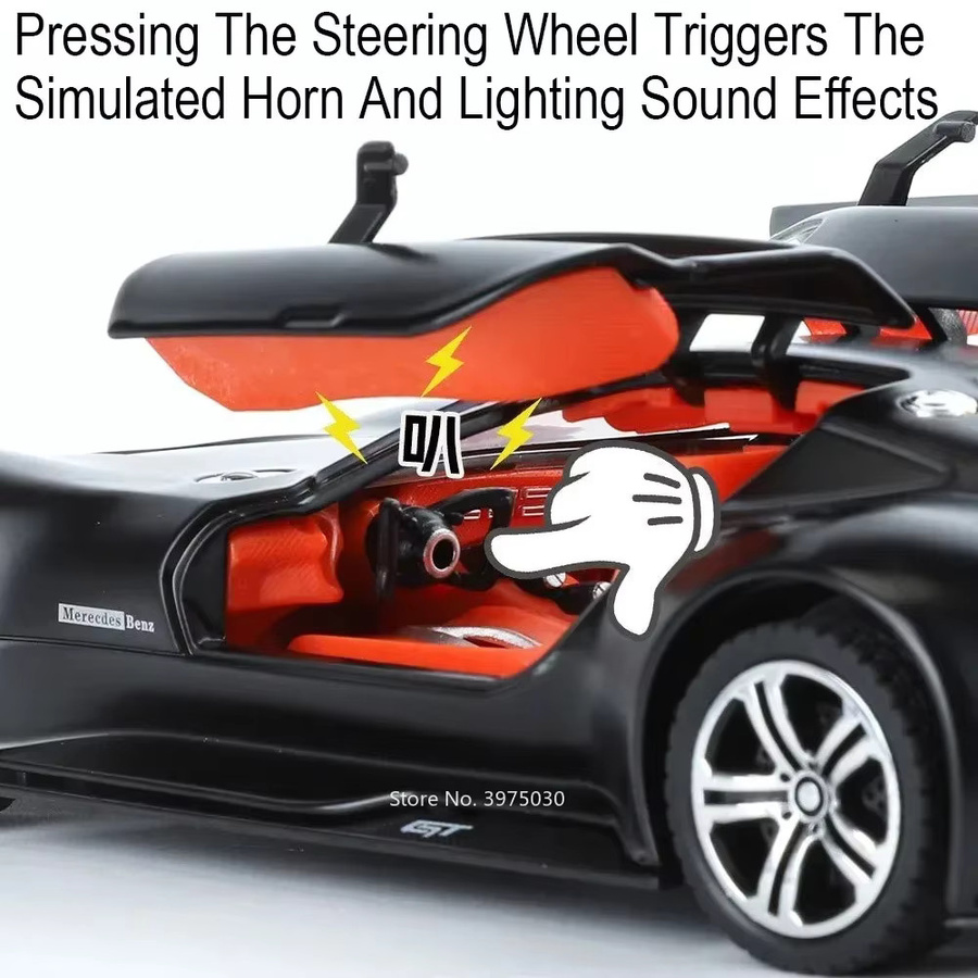 MAKEDA GTR F1 Sicherheit Autos Vision GT, Diecast Modell, 1:24, mit Licht und Sound - Bild 4