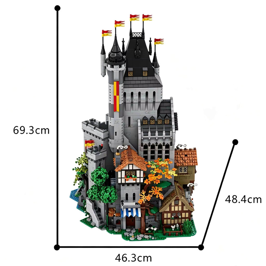doinbby Löwenritter-Hochturm, Mittelalterliches Stadtansicht-Set, DIY-Bausatz, 9691 Teile, ab 14 Jahre - Bild 6