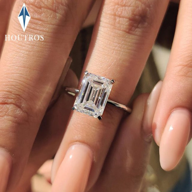 Houtros Moissanit-Ring, 925 Silber, Damen - Bild 1