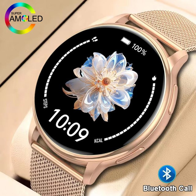 LIGE Smartwatch, Silikon, Schwarz, Roségold, Unisex - Bild 1