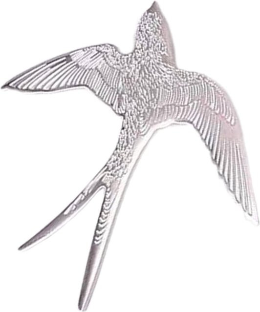 Suansuande Brosche Schwalbe, Silber, Unisex - Bild 1