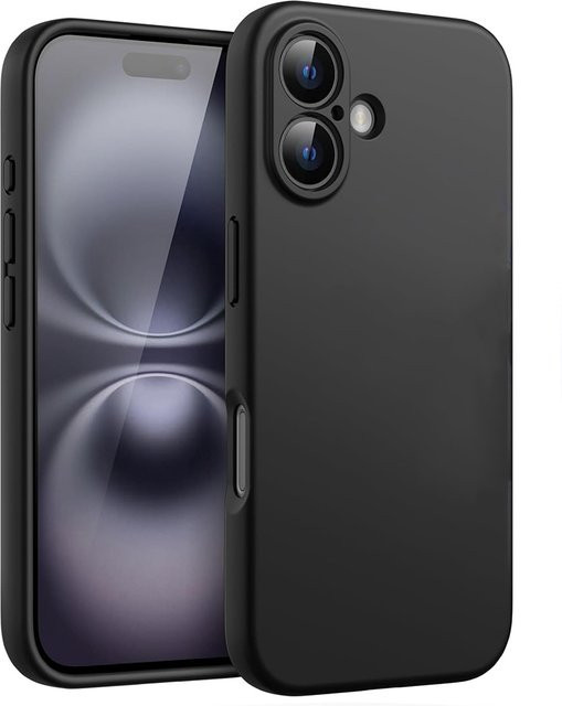 Stoßfeste Silikon-TPU-Schutzhülle mit Kameraschutz für iPhone 11 bis iPhone 17 Pro Max in Schwarz - Bild 1