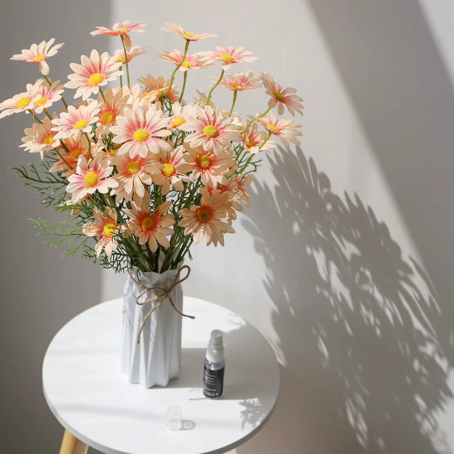 TTCY Künstliche Gänseblümchen Blumensträuße aus Seide für Dekoration, Hochzeit und Fotografie - Bild 2