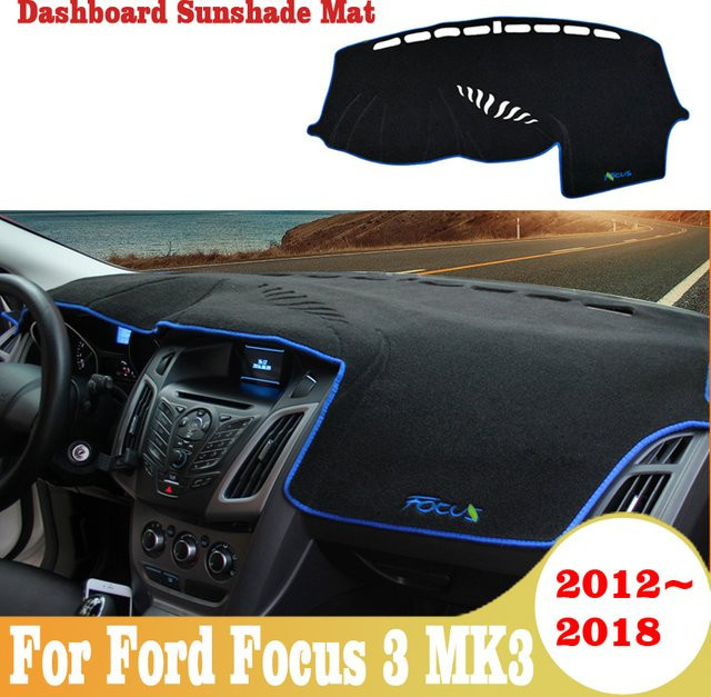 Armaturenbrett Abdeckmatte chelumei für Ford Focus 3 MK3 2012-2018 in Schwarz - Bild 1