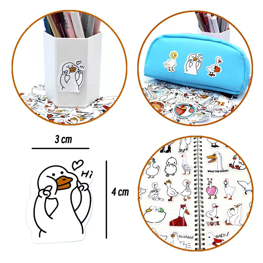 Kawaii Anruf Enten Aufkleber Set von LOLEDE in Mehrfarbig für Kinder DIY Laptop und Sammelalben - Bild 1