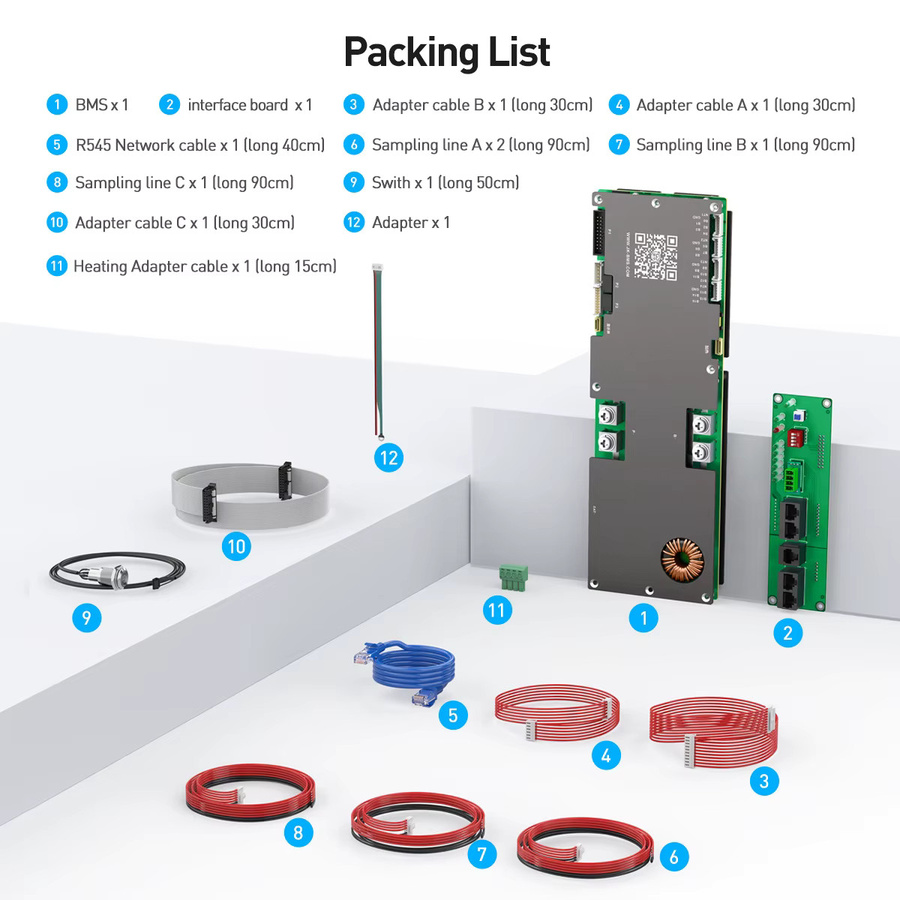 JIKONG Smart BMS mit 3,2 Zoll Display Monitor für LiFePO4 Li-Ion LTO Batterien und Inverter zur Energie-Speicherung - Bild 2