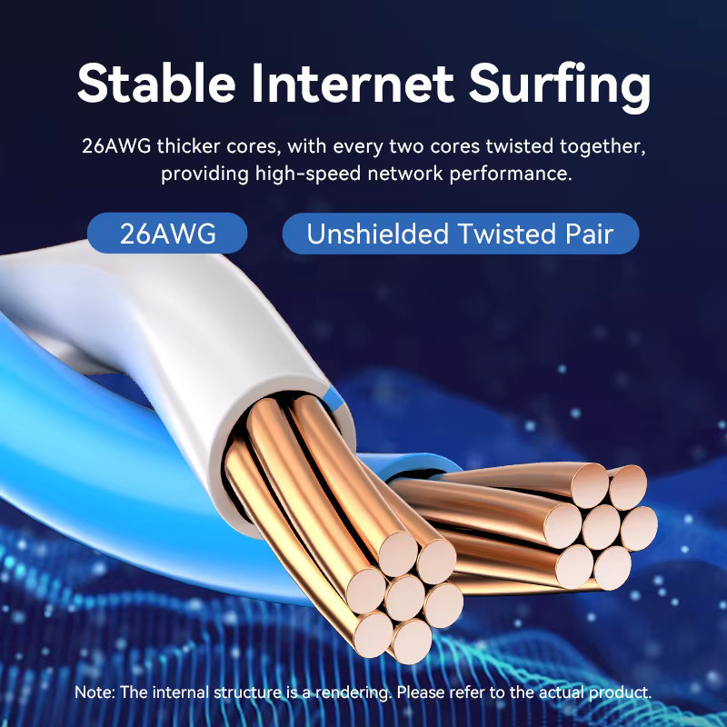 Vention Ethernet-Kabel Cat6 UTP Patchkabel mit 90 Grad Downward-Winkel RJ45 LAN-Kabel Schwarz - Bild 4
