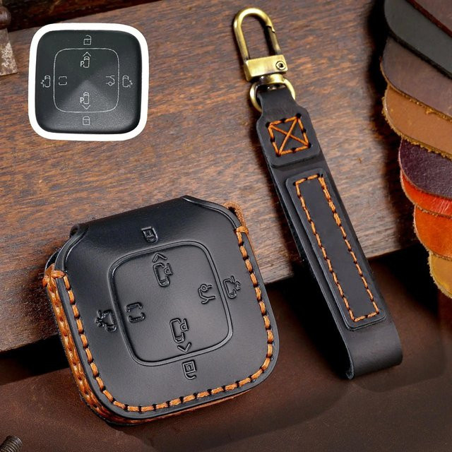 Zeekr High-End Leder Schlüsselabdeckung für Zeekr X, 001 und 009 in Grau - Bild 1