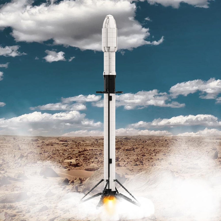 Gobricks Space X Falcon 9 Bausteine Maßstab 1:110 - Bild 2